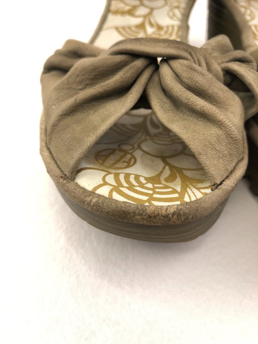 Fly London Yoel Cupido Khaki Wedge Sandals EUR 37 - Picture 10 of 15